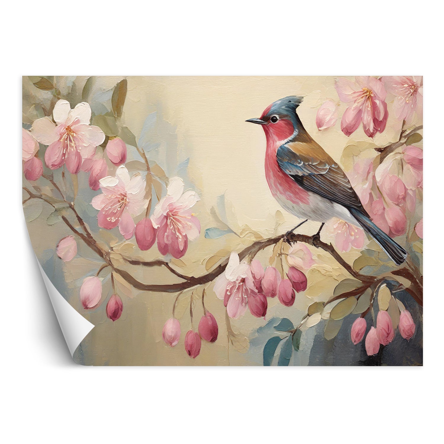 Fototapeta, Ptaki Zwierzęta Shabby Chic 100x70