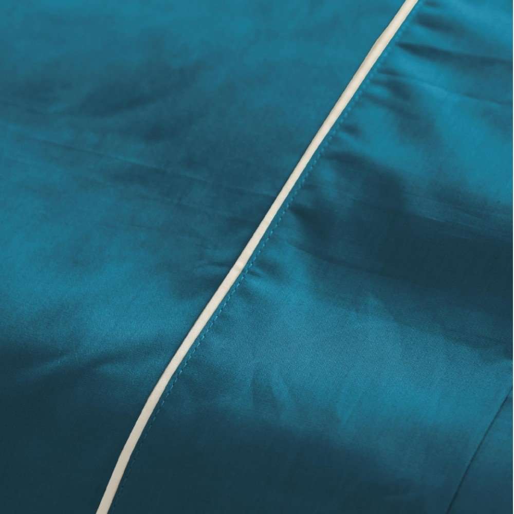 Nalui Sábana Encimera Cama 135/140 azul 100% Algodón 180 Hilos, Suave, Fresca, Transpirable, Lavable a 30ºC - 3