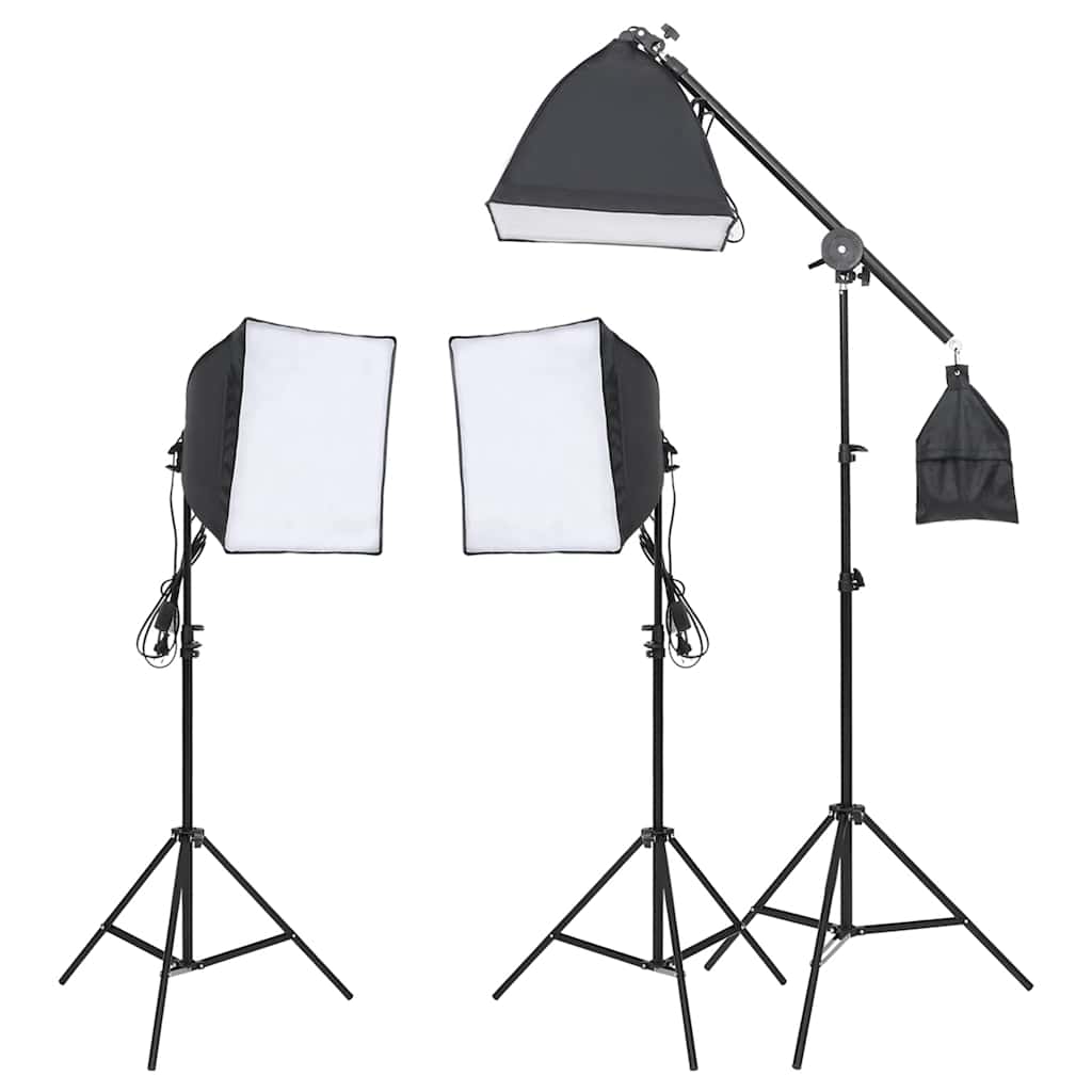Zestaw oświetlenia studyjnego, softboxy na statywach vidaXL