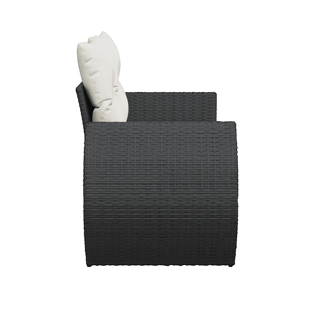 Salon bas de jardin en polyrattan Noir 2 personnes - 2
