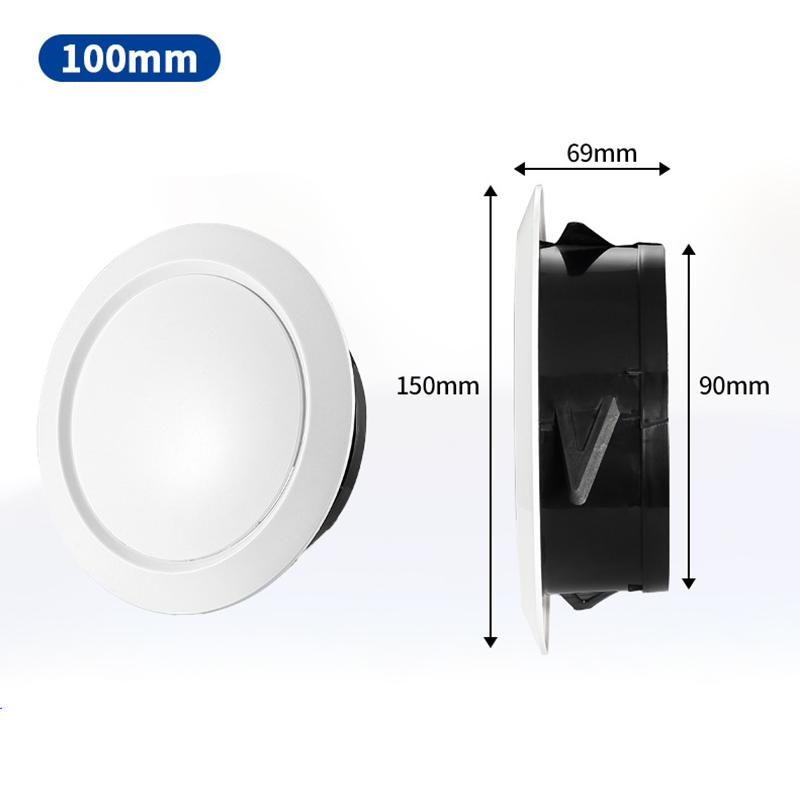 Griglia Di Ventilazione Rotonda Da Incasso Con Zanzariera Realizzata In Abs Di Colore Bianco 8cm 107cm Edm 84644349