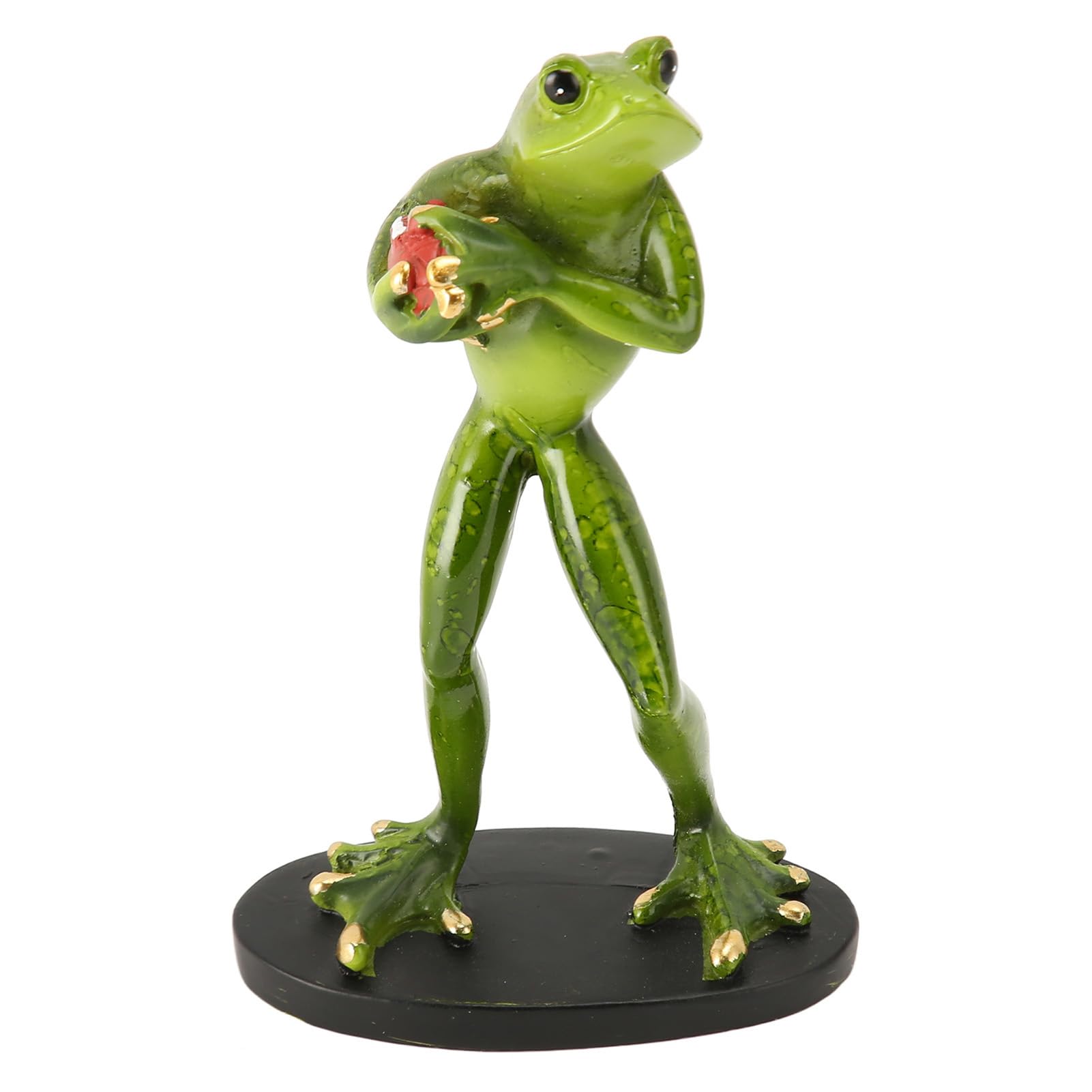Statua Di Rana Statua Rana Con Cuore - Resina - Decorazione Per Giardino, Laghetto O Interno San Valentino Decorazioni Tavola