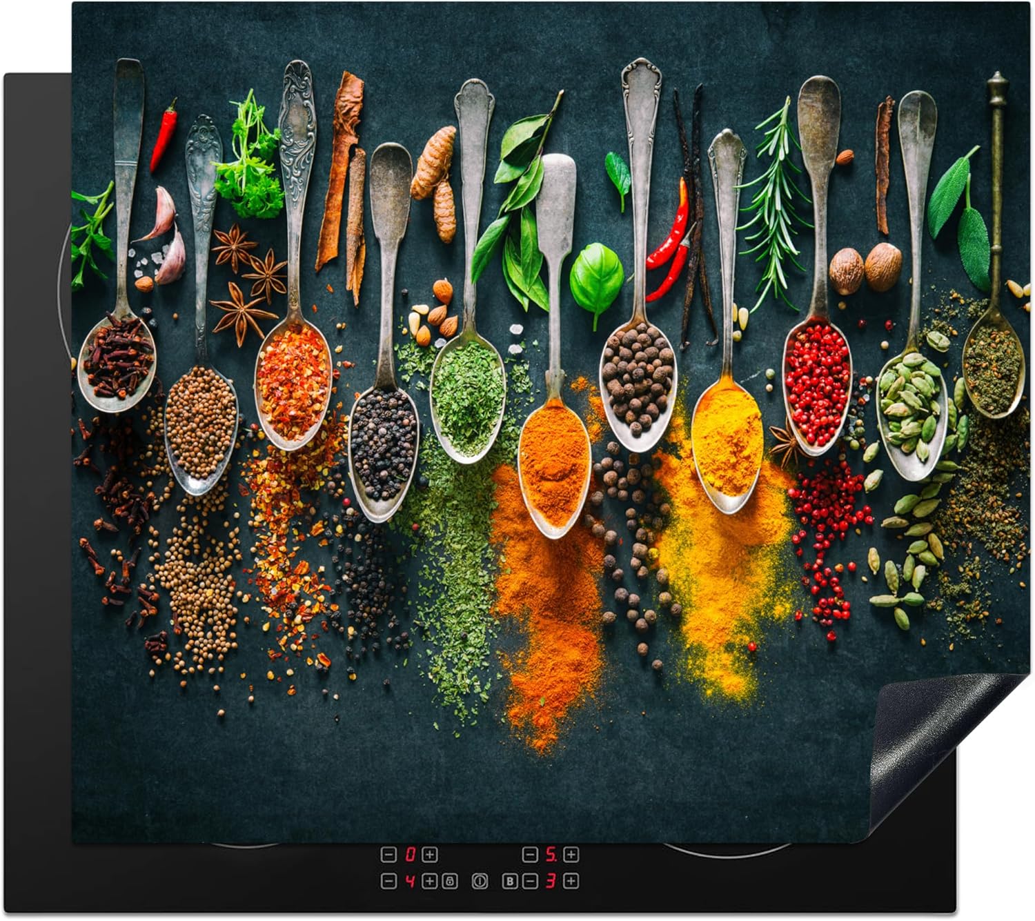 LURNODY 2 Pezzi Protezione Piano Induzione, Coprifornelli Cucina, 18cm/22cm Copri Piano Cottura, Tappetino Piano Induzione, Riutilizzabili, Per Fornelli A Induzione, Tappetini Antiscivolo In Silicone