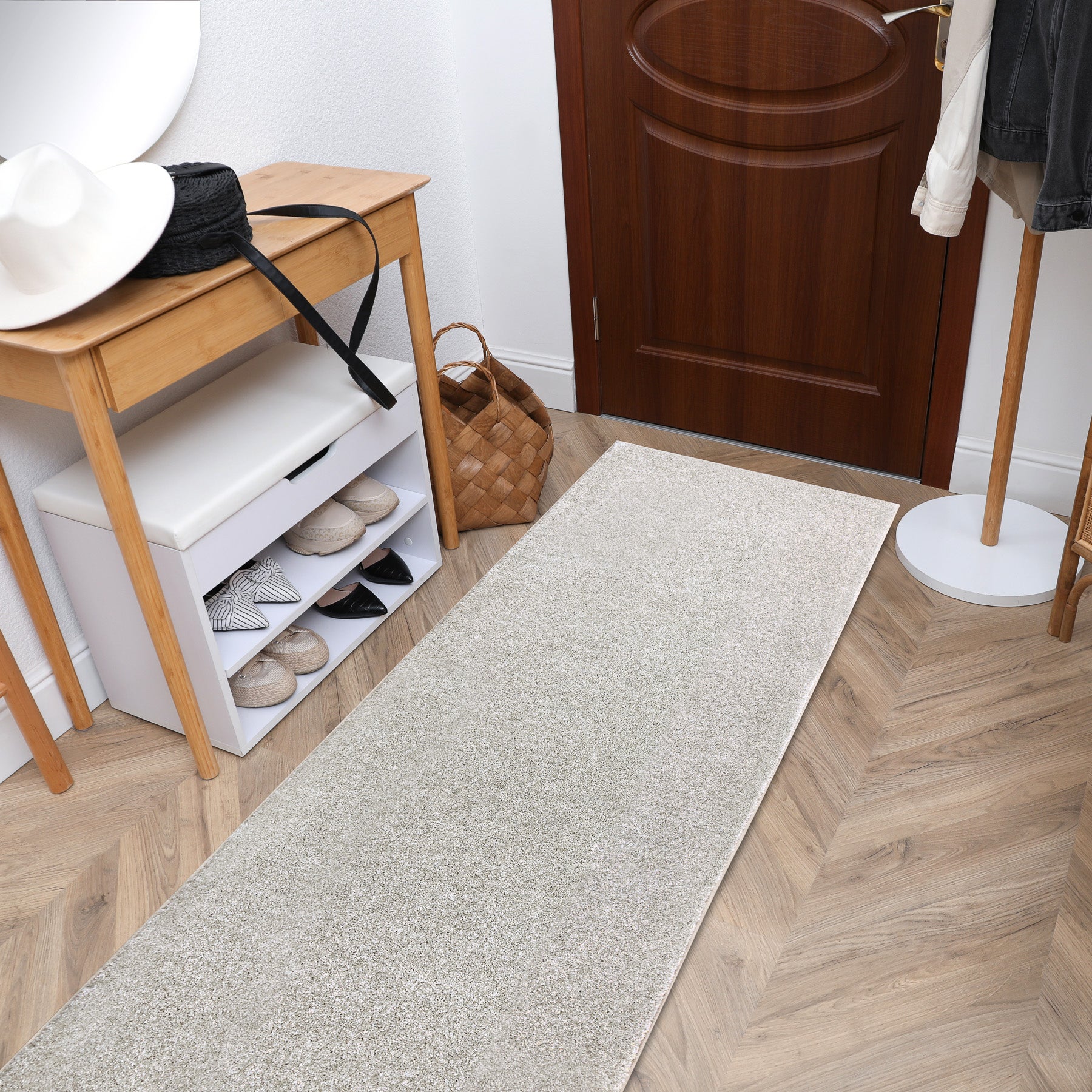 Chodnik SANTA FE krem 03 gładki, jednolity, jednokolorowy 80x130 cm - 5