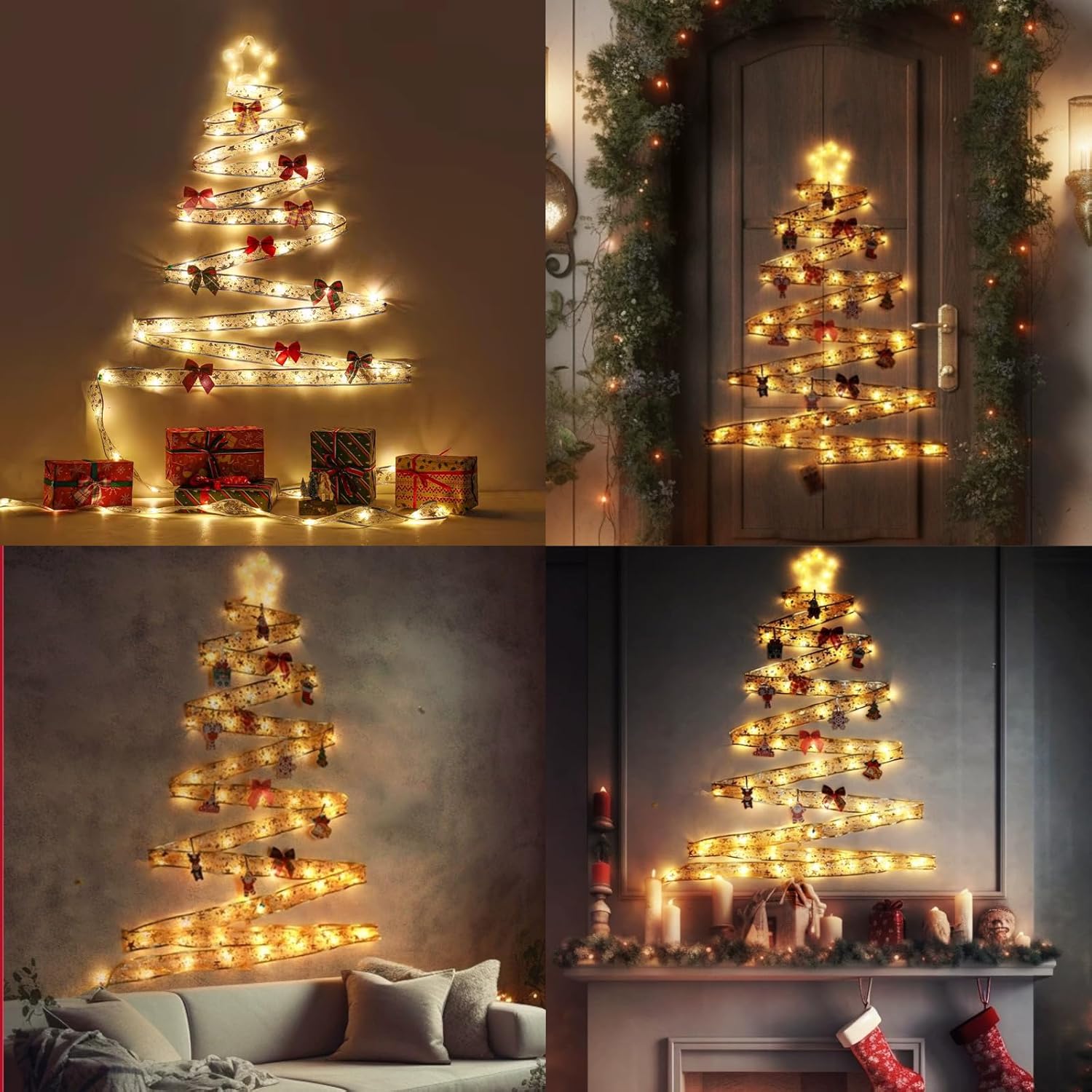 Lampki choinkowe - 8 trybów oświetlenia, które rozświetlą Twoją choinkę - 5 cm x 10 m, ciepłe światło, USB - 2