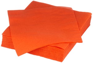 Tovaglioli arancioni – 100 – 4 pieghe a 2 veli, 33 cm x 33 cm, durevoli, resistenti ed eleganti per feste ed eventi