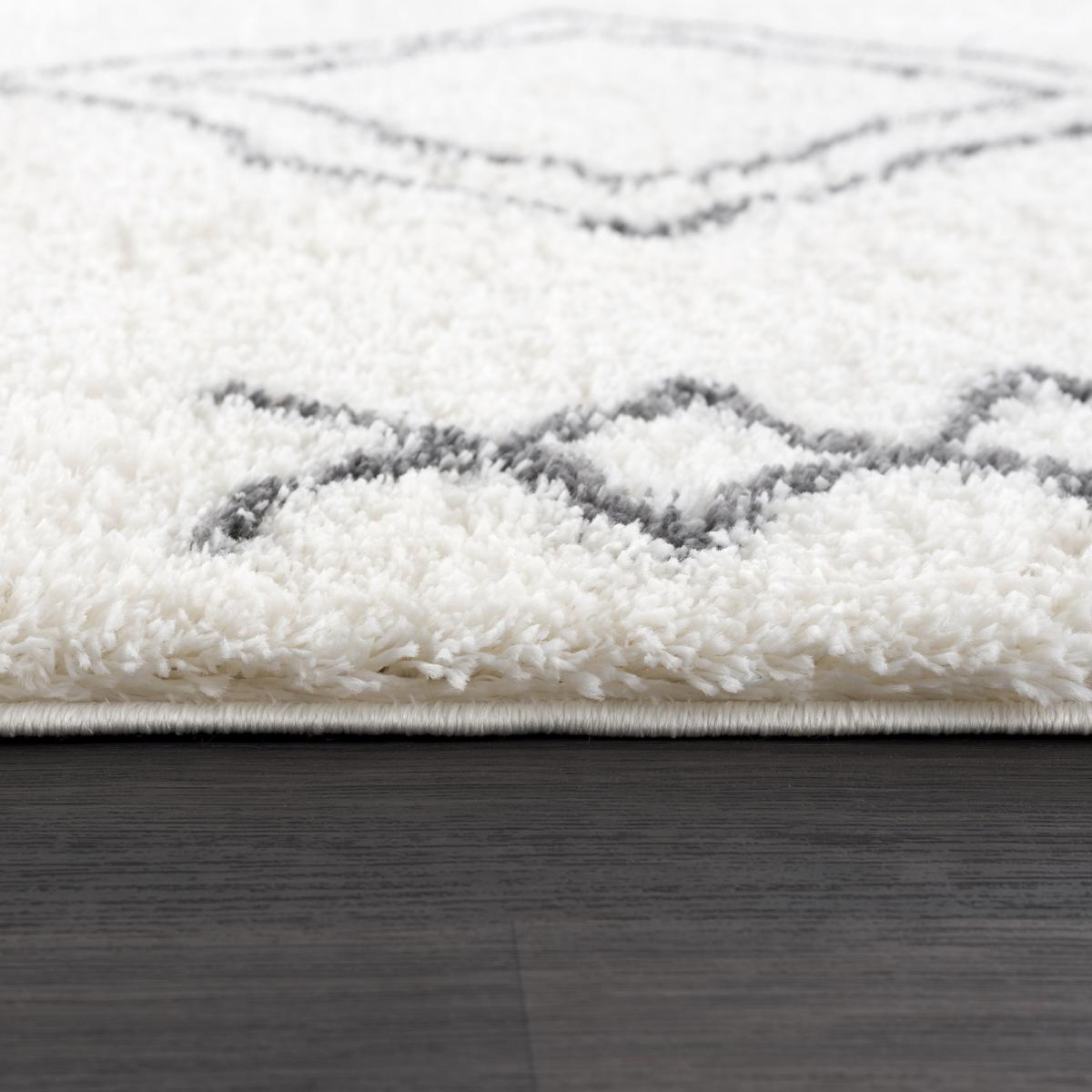 Tapis berbère 120x170 tissé motif ethnic LYN4 DOUX 3 crème - 3
