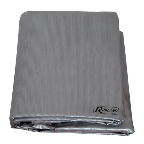 Ribiland Housse De Protection Pour Barbecue Rectangulaire 130x70x80 Cm - Grise 90g/m² - Câble Élastique