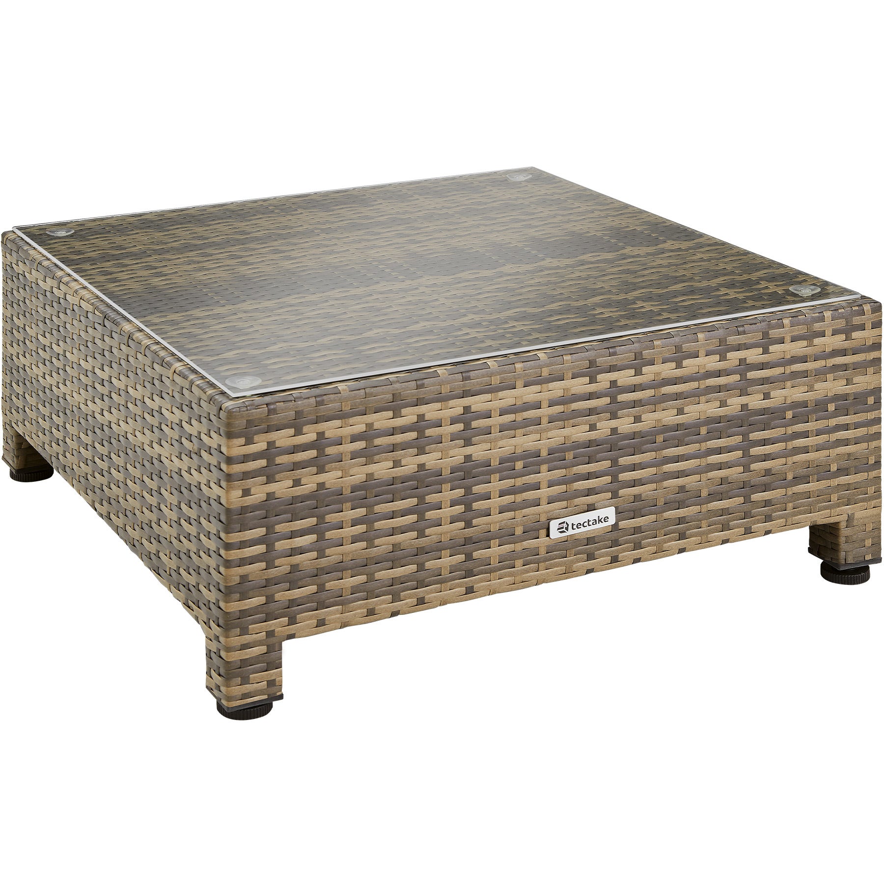 Set da giardino in rattan 4-5 posti con telaio in alluminio e imbottitura di 10 cm TECTAKE - 4