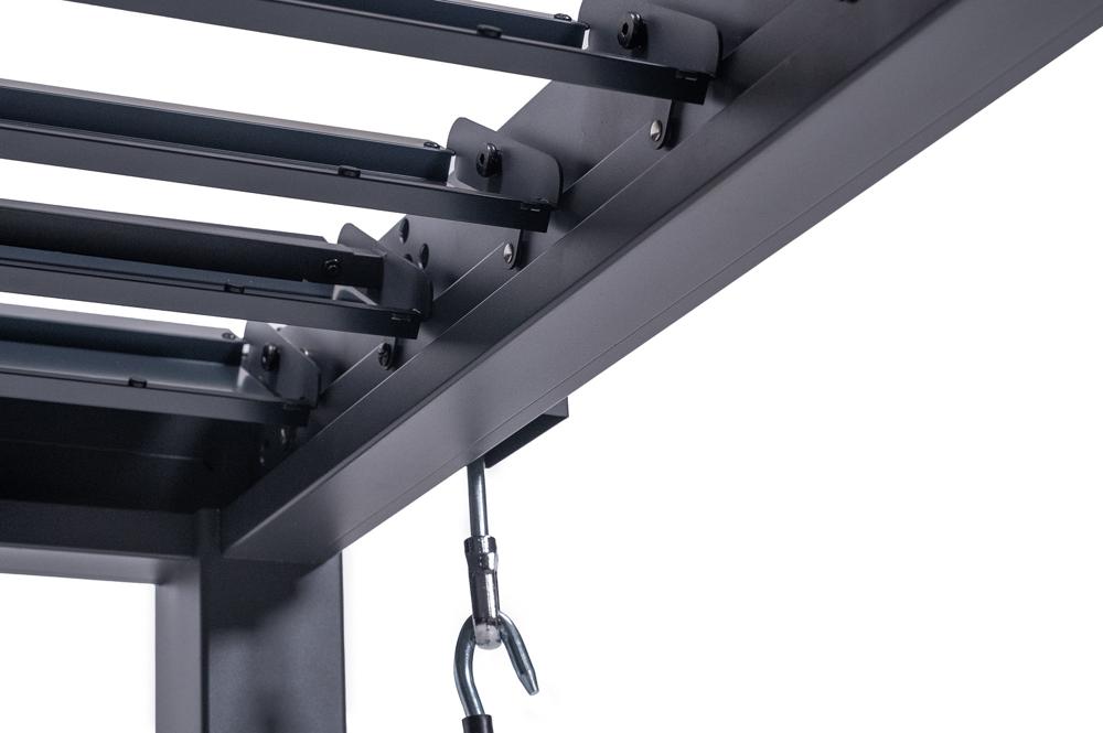 Pergola bioclimatica autoportante in alluminio grigio PIANA 4x3m - 7