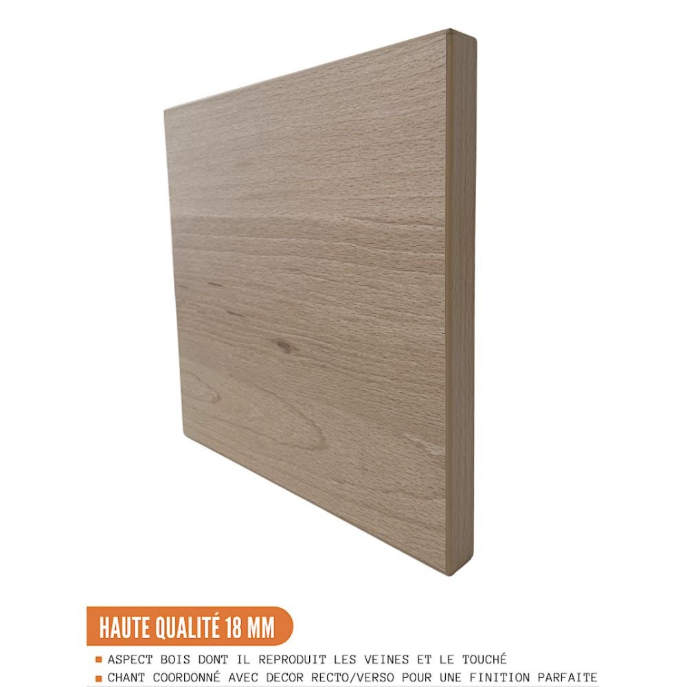 Cuisineandcie - Meuble d'angle bas Eco Chene Naturel 1 porte L 105 cm - 3