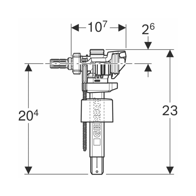 383 robinet flotteur pour réservoir encastré, entrée d’eau latérale, filetage laiton 3/8