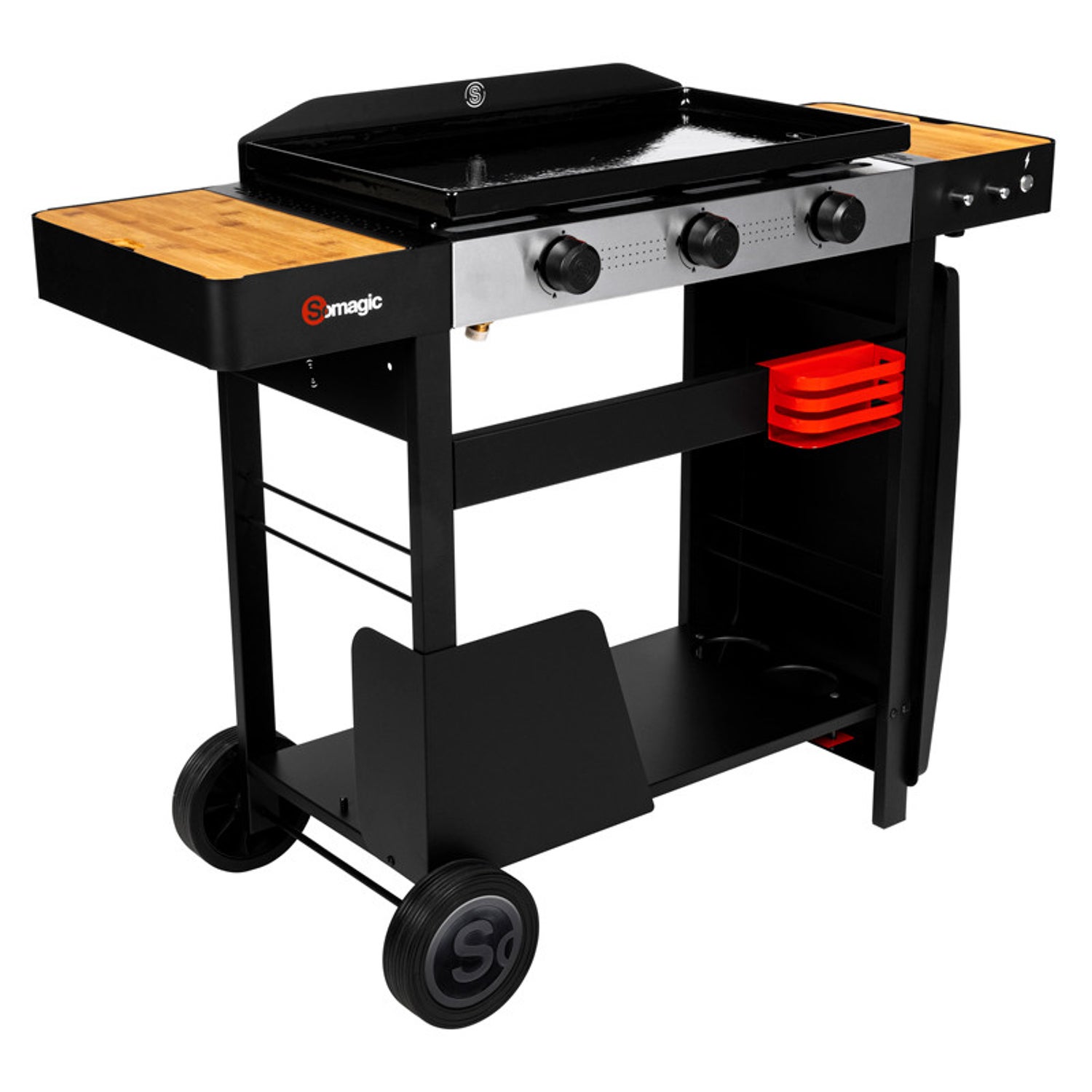 Plancha gaz sur chariot 3 brûleurs Solia 350 - Somagic - 6