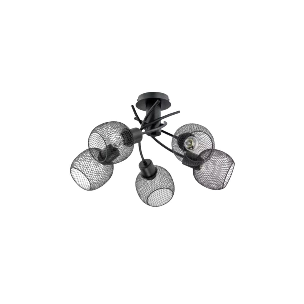 Lampa wisząca Wasta czarno-złota 5xE27x60W nowoczesna wym: 27 x 51 x 51 cm metal Alfa