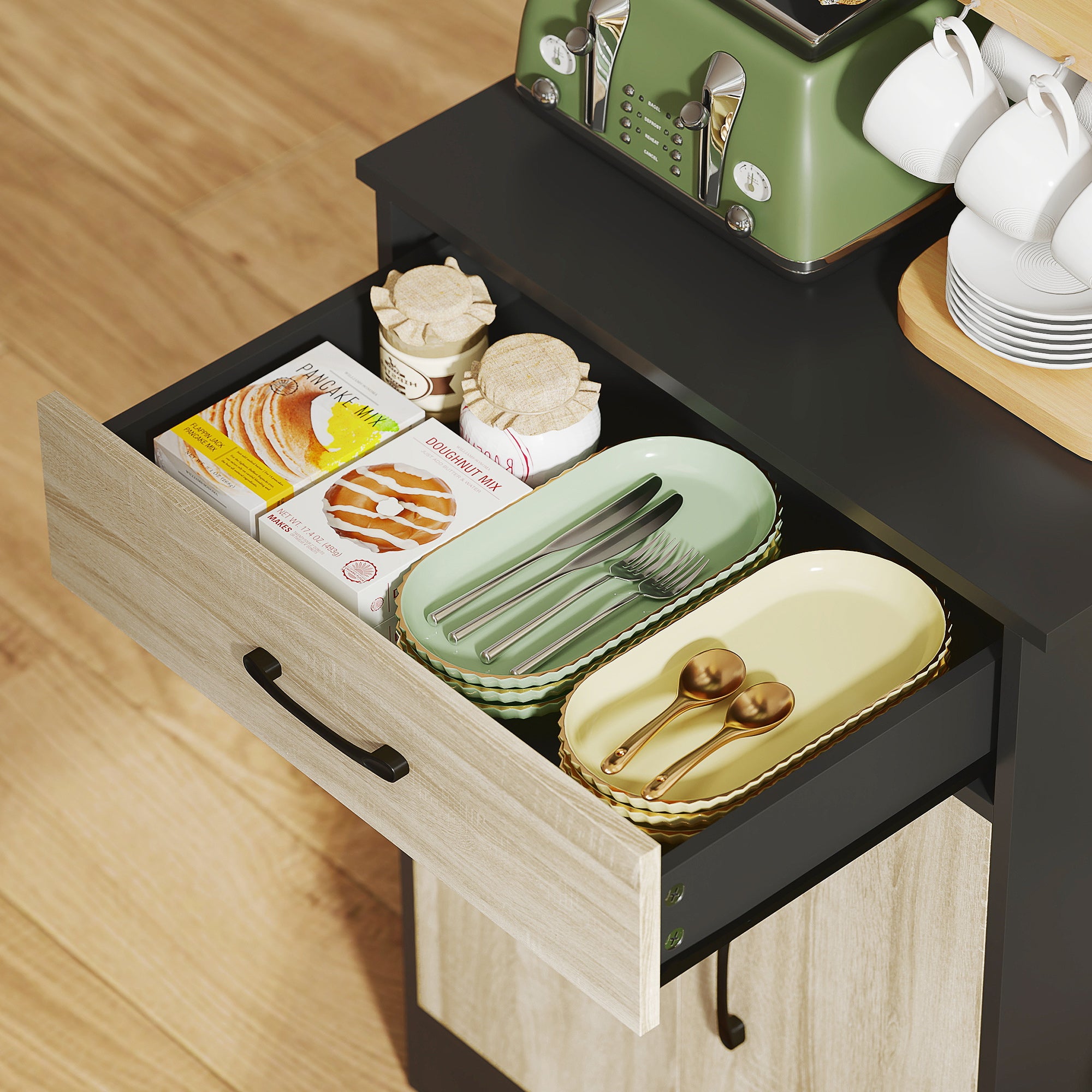 Armoire de cuisine Panneau de particules HOMCOM - 9