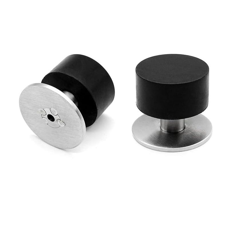 2-częściowy ogranicznik do drzwi podłogowy, mocny i praktyczny, chroniący drzwi i ścianę, ze śrubami i klejem