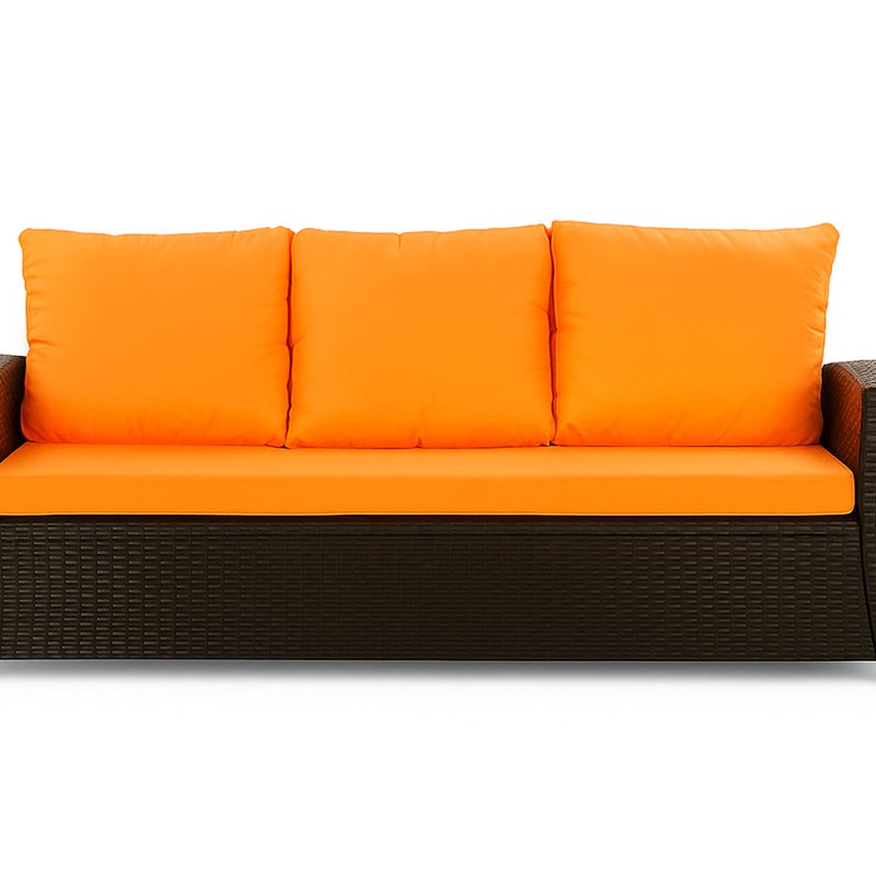 Poduszka ogrodowa na sofę rattanową 150x60x50cm poduszka na meble rattanowe pomarańczowa, poduszka na balkon taras, poduszki na meble ogrodowe