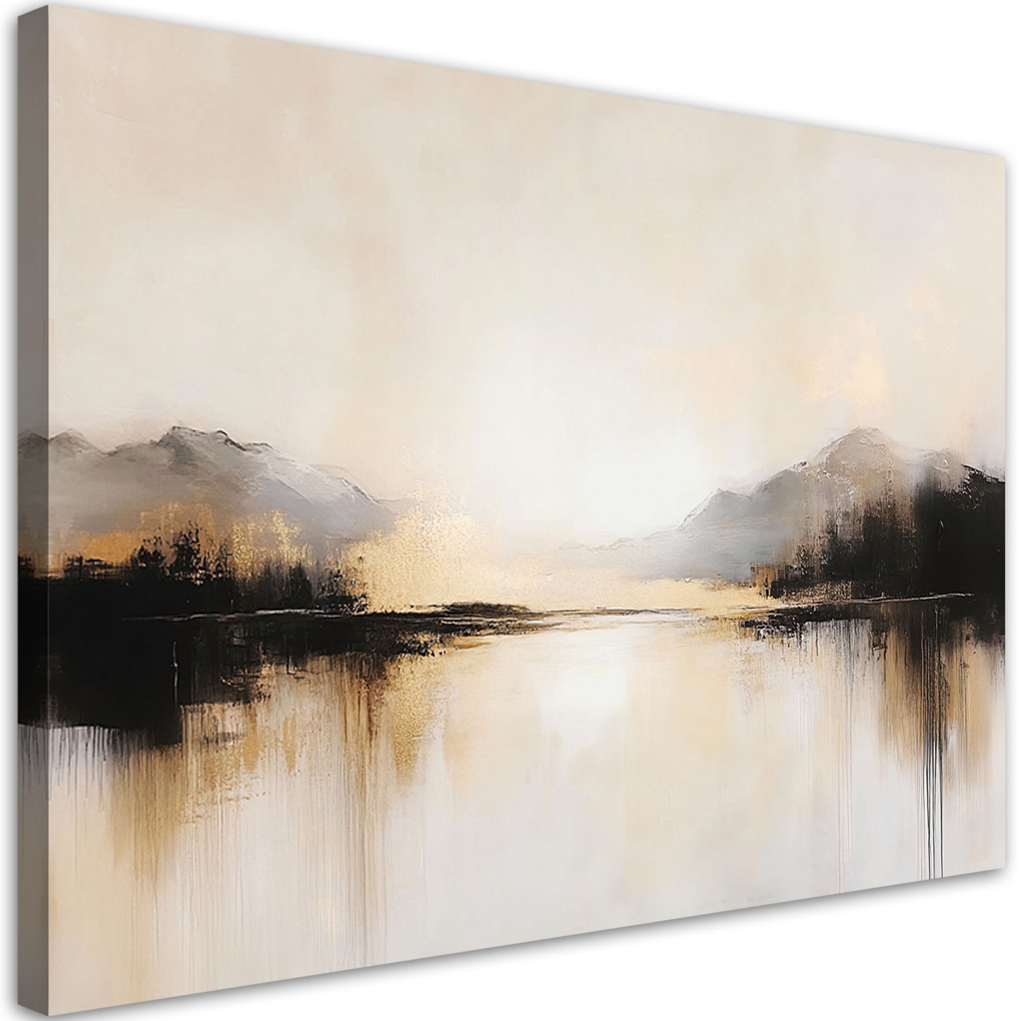 Obraz na płótnie, Abstrakcja w beżu 120x80