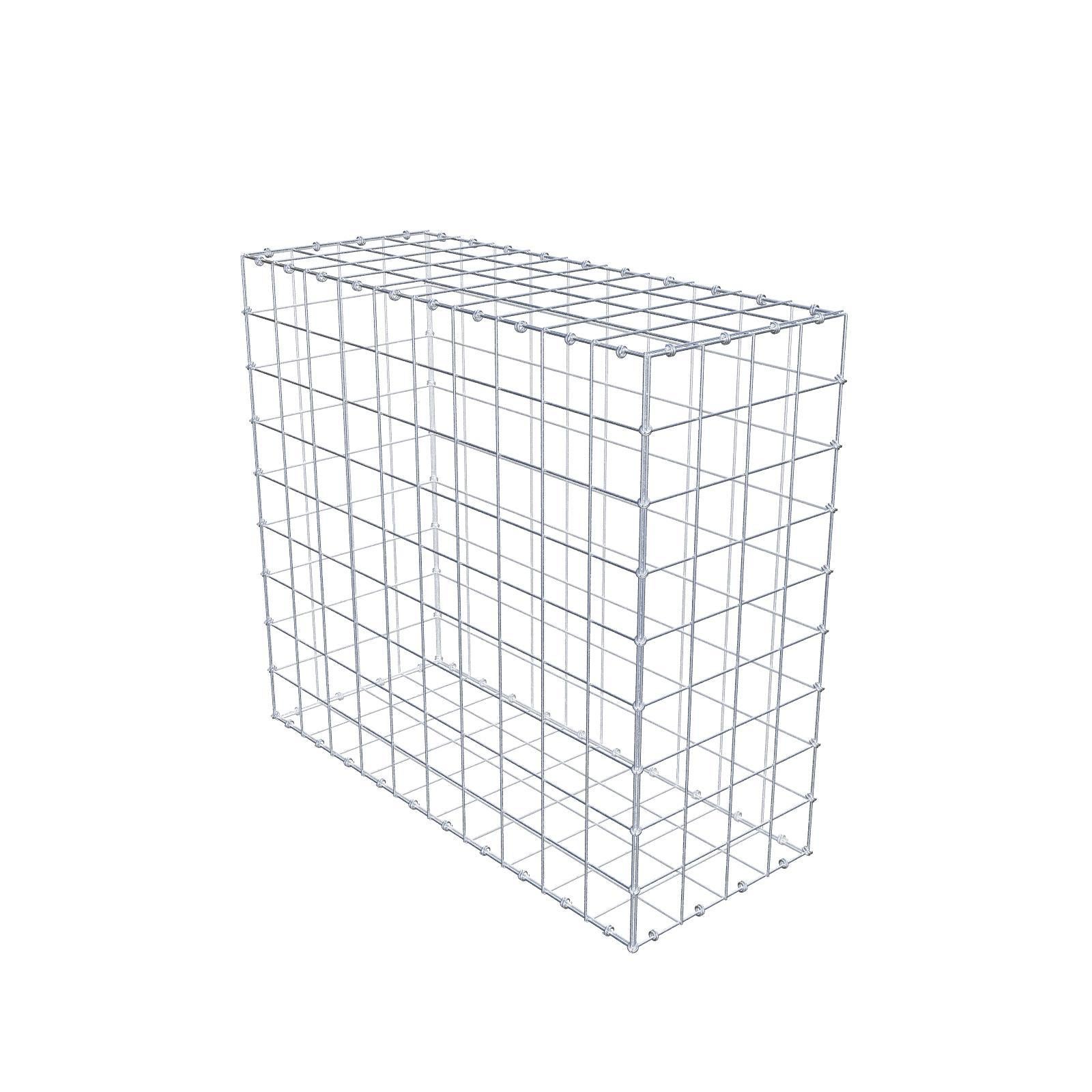 Gabion 100 cm x 90 cm x 40 cm (dł. x wys. x gł.), rozmiar oczka 10 x 10 cm, pierścień spiralny