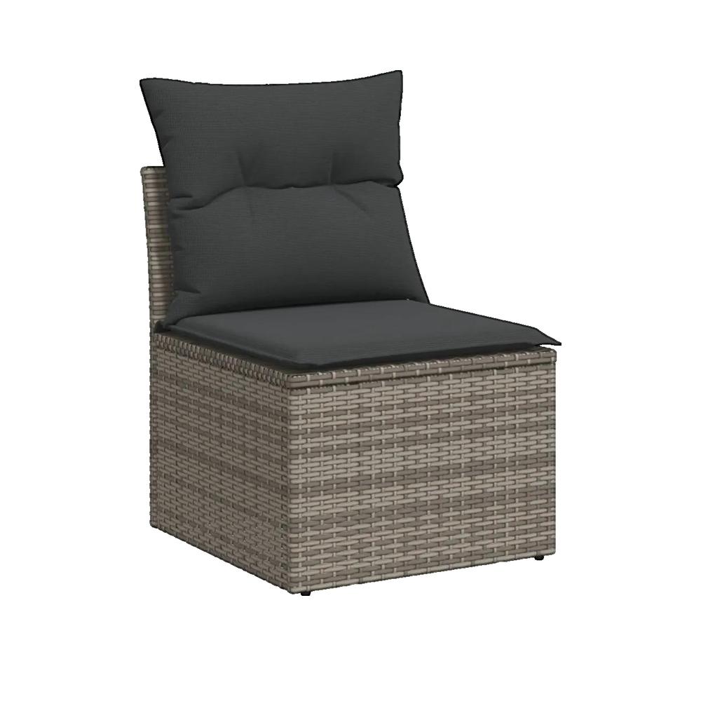 Zestaw ogrodowy vidaXL 6 sztuk szary rattan syntetyczny modułowy wygodny