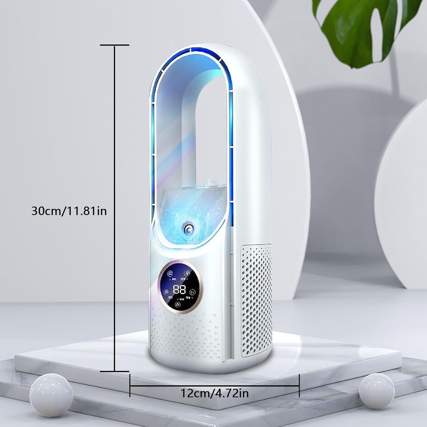 Climatiseur de chambre à coucher, climatiseur de camping, refroidissement/humidification de l'air, trois modes, 6 vitesses de vent, blanc - 7