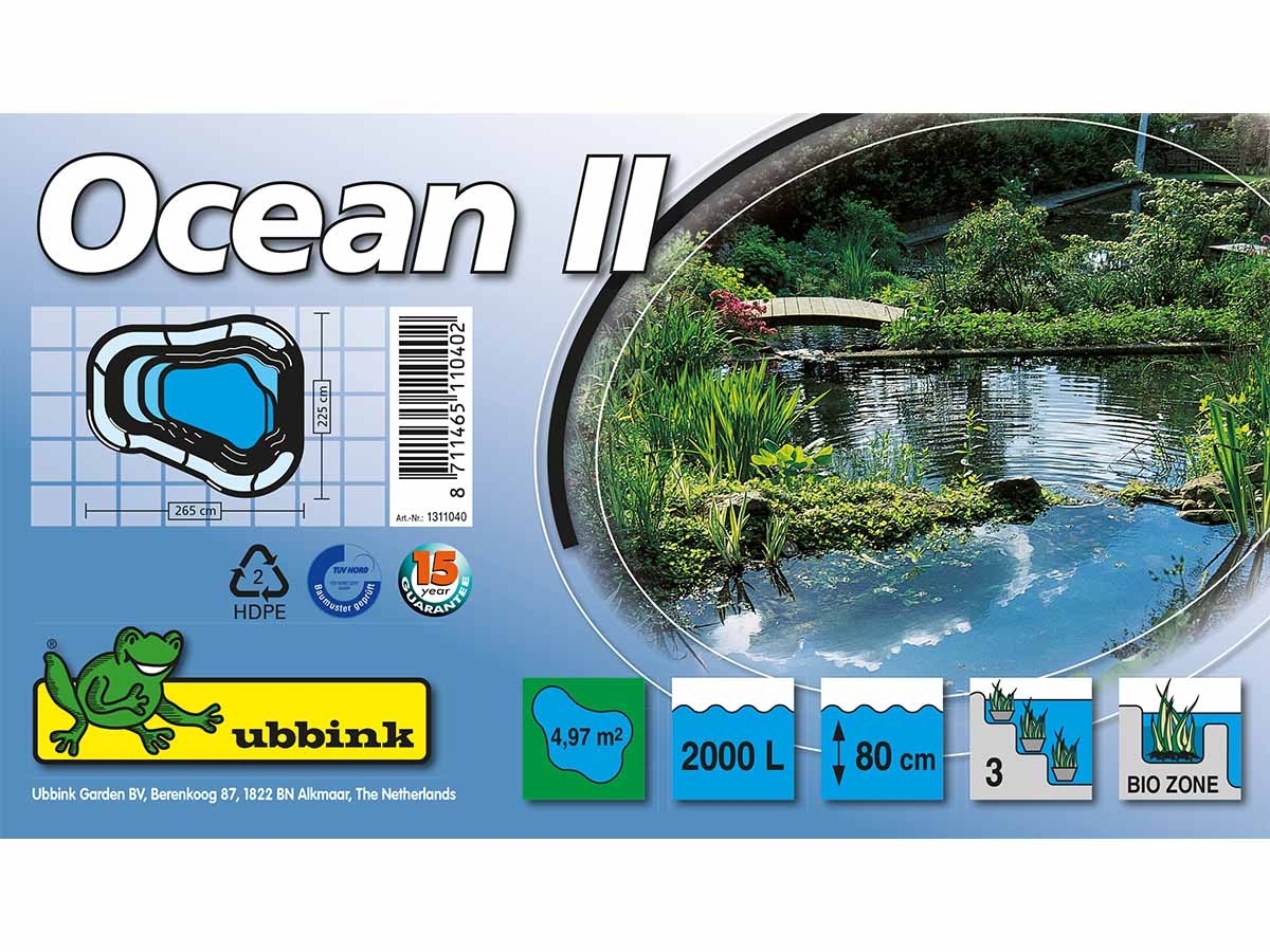 Bassin préformé Océan II - 4,97 m² - 2000 L - 5