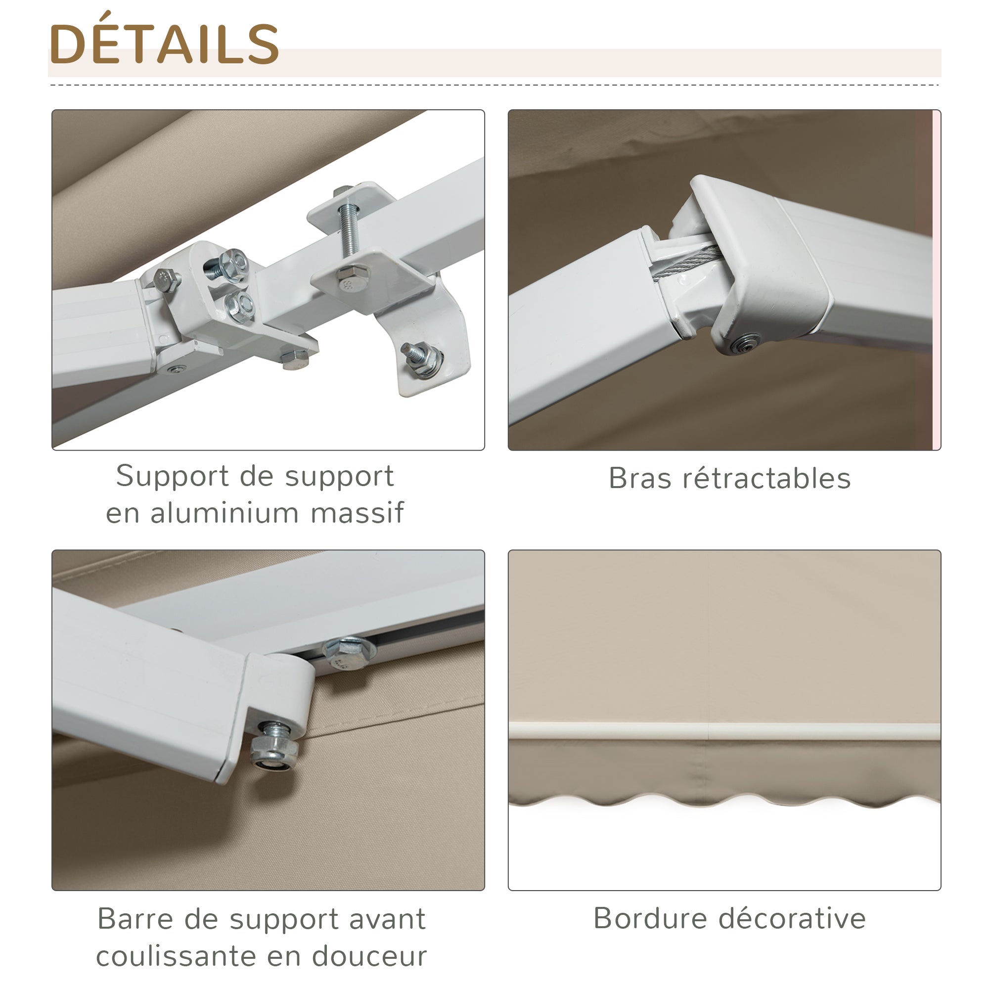 store banne Aluminium Outsunny - 7