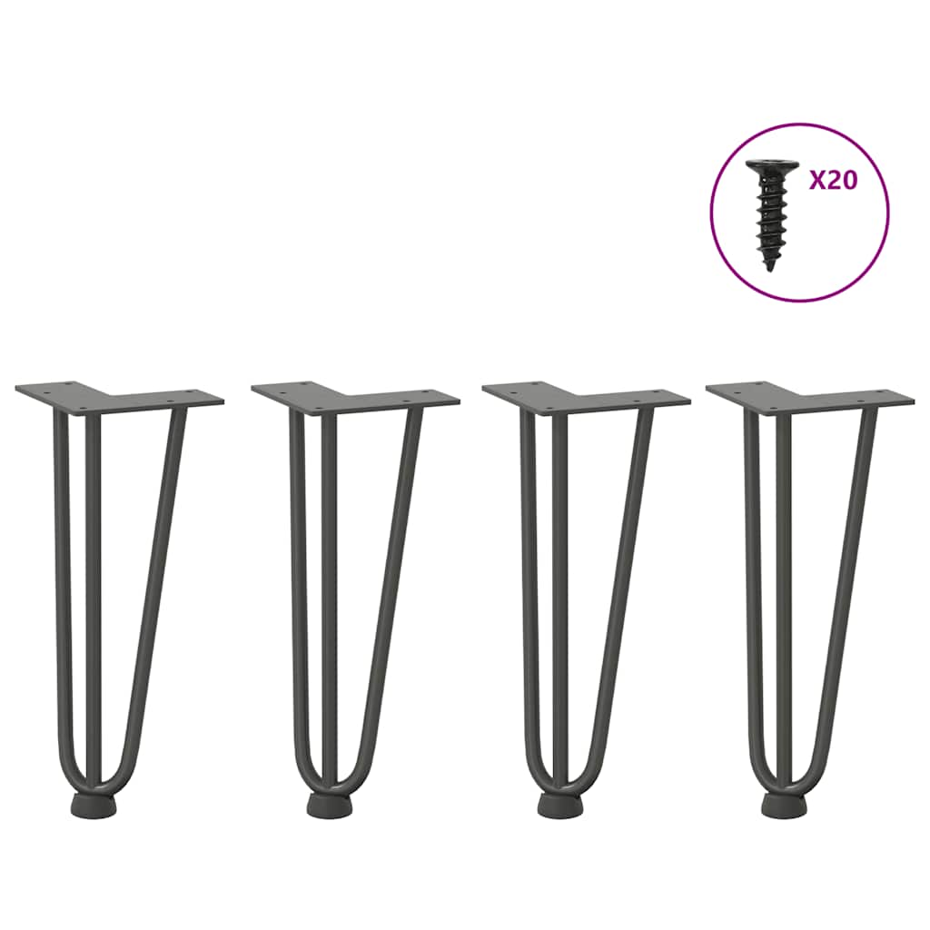 Nogi do stolika kawowego 4 szt. Antracyt 30 cm Stal lite vidaXL