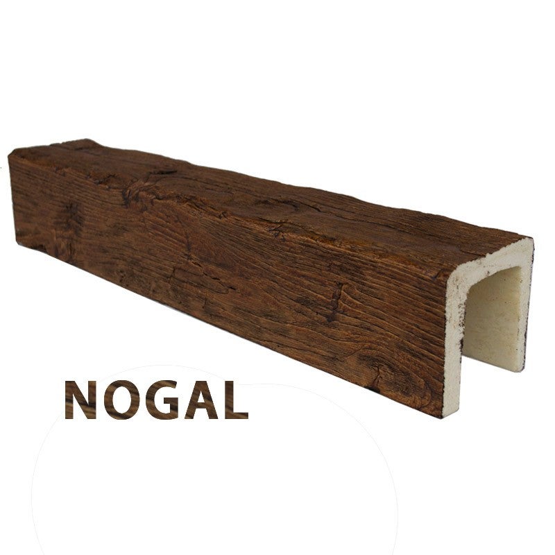 Decoracion Poliuretano  Viga Imitación Madera Color Nogal 12X12x300 Cm Fabricada En Poliuretano , Leroy Merlin