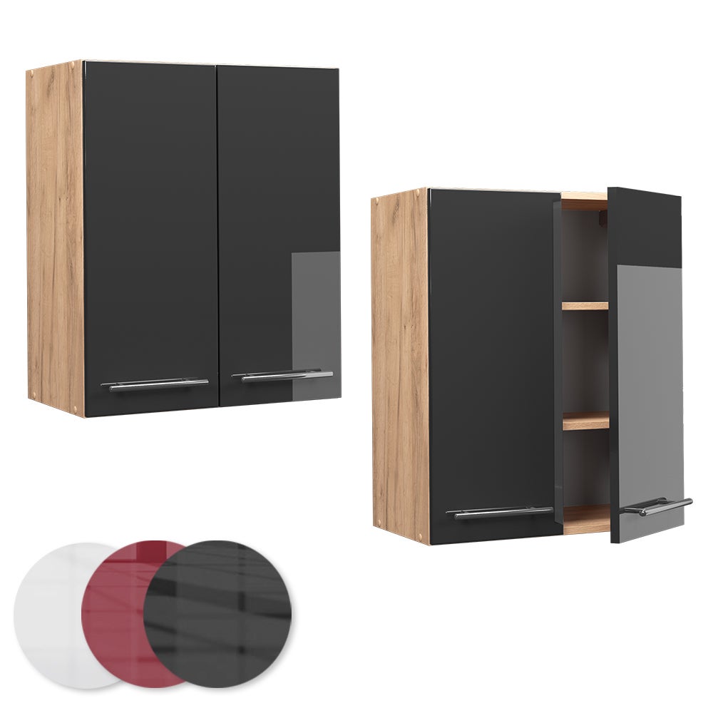 Vicco Elément haut de cuisine Fame-Line, Anthracite Haute brillance, 60cm - 5