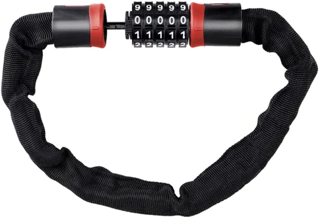 Antivol Chaîne Sportneer – Haute Sécurité, 100 Cm, épaisseur 8 Mm – Acier Trempé Au Manganèse – 2 Clés – Pour Vélo, Moto, Porte, Clôture