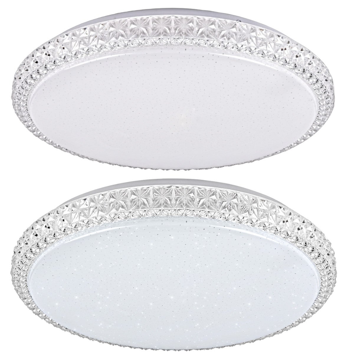 Plafon Irina okrągły biało-przeźroczysty akryl LED 68W 3000K-6500K 7500lm z pilotem wym: 7 x 50 cm IP20 tworzywo sztuczne Polux - 3