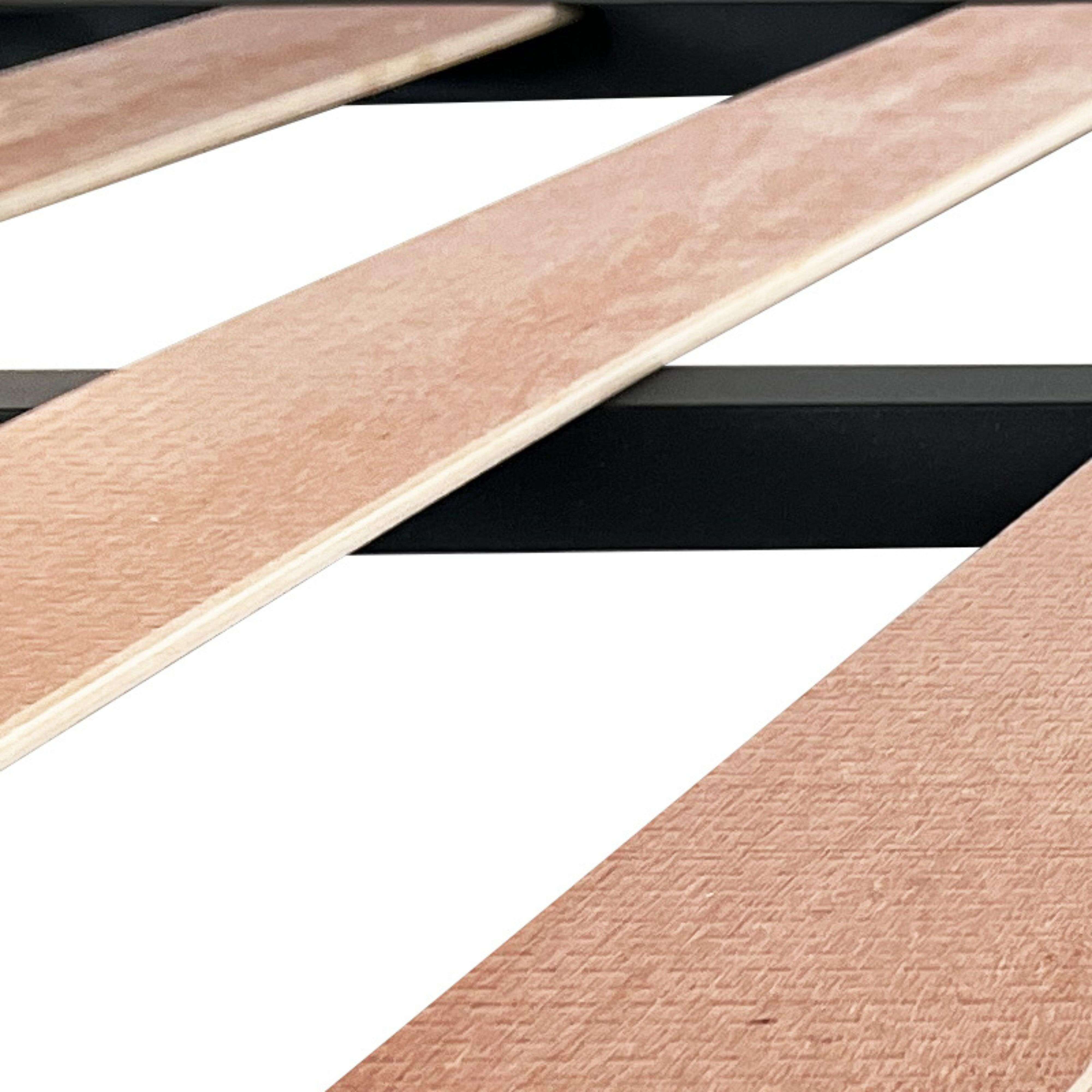 Estrado de 90x180 cm em tubo de aço 30x30mm, ripas de madeira de álamo com reforço central e pintura metálica (sem pés) - 4