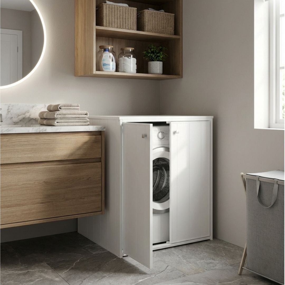 Armario impermeable para lavadora XXL con puertas magnéticas 77x71x94H cm - 2