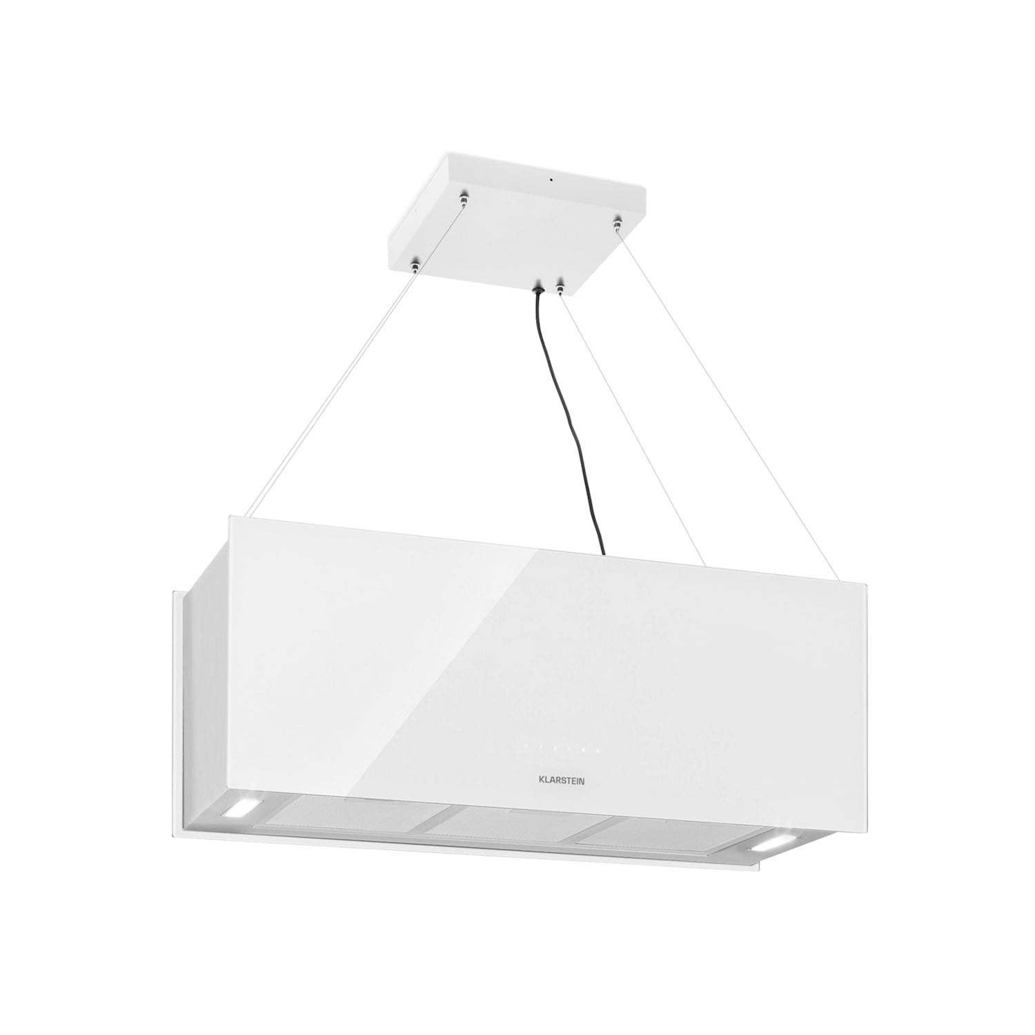 Klarstein Lámpara De Araña Xl Campana Extractora De Isla 90Cm Recirculación 577M³/H Led Táctil Blanca/Blanco , Leroy Merlin
