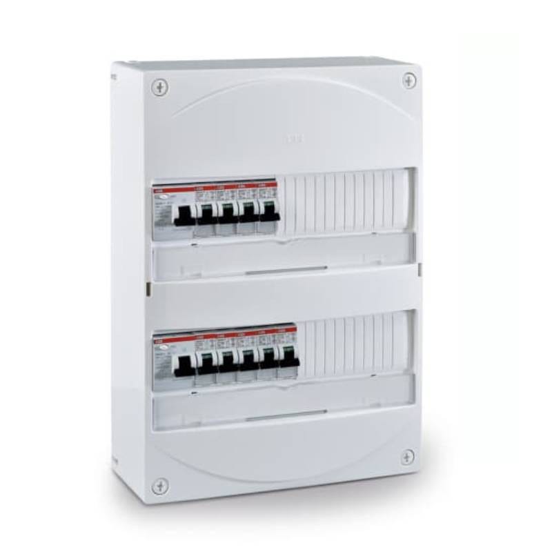 Tableau électrique pré-équipé et pré-câblé 3 rangées idéal T3-T4 avec 13 disjoncteurs et 3 interrupteurs différentiels (2 prises modulaires Tableau électrique pré-équipé et pré-câblé 3 rangées idéal T3-T4 avec 13 disjoncteurs et 3 interrupteurs différentiels (2 prises modulaires