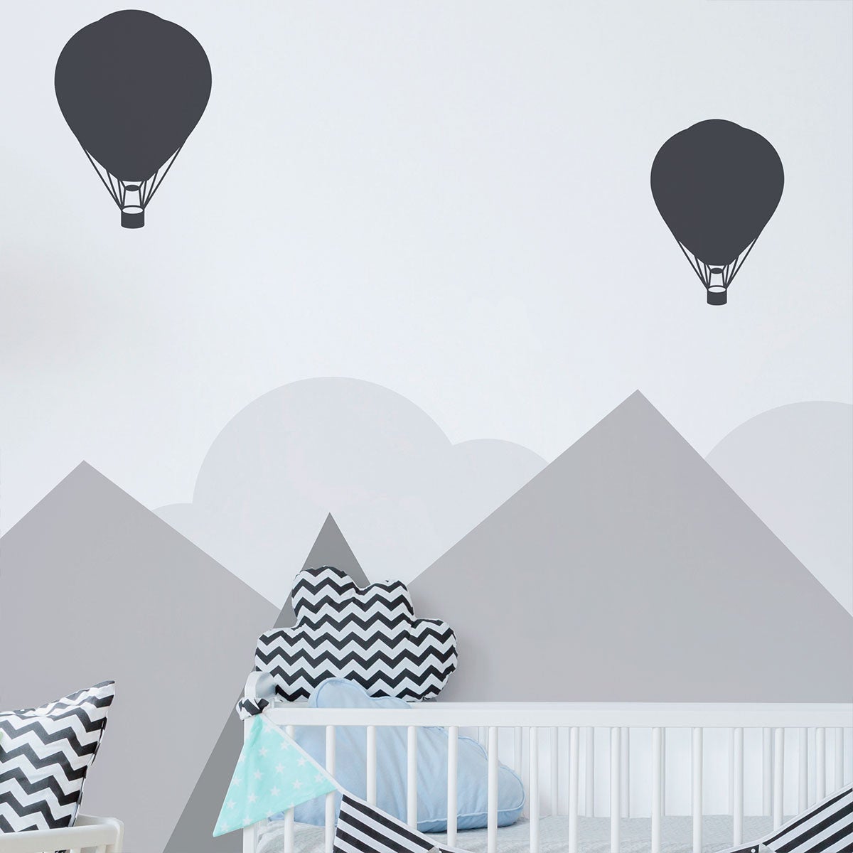 Adesivo bambino giganti montagne scandinave Bergen - Sticker adesivo - adesivi murali - 70x95cm - 4