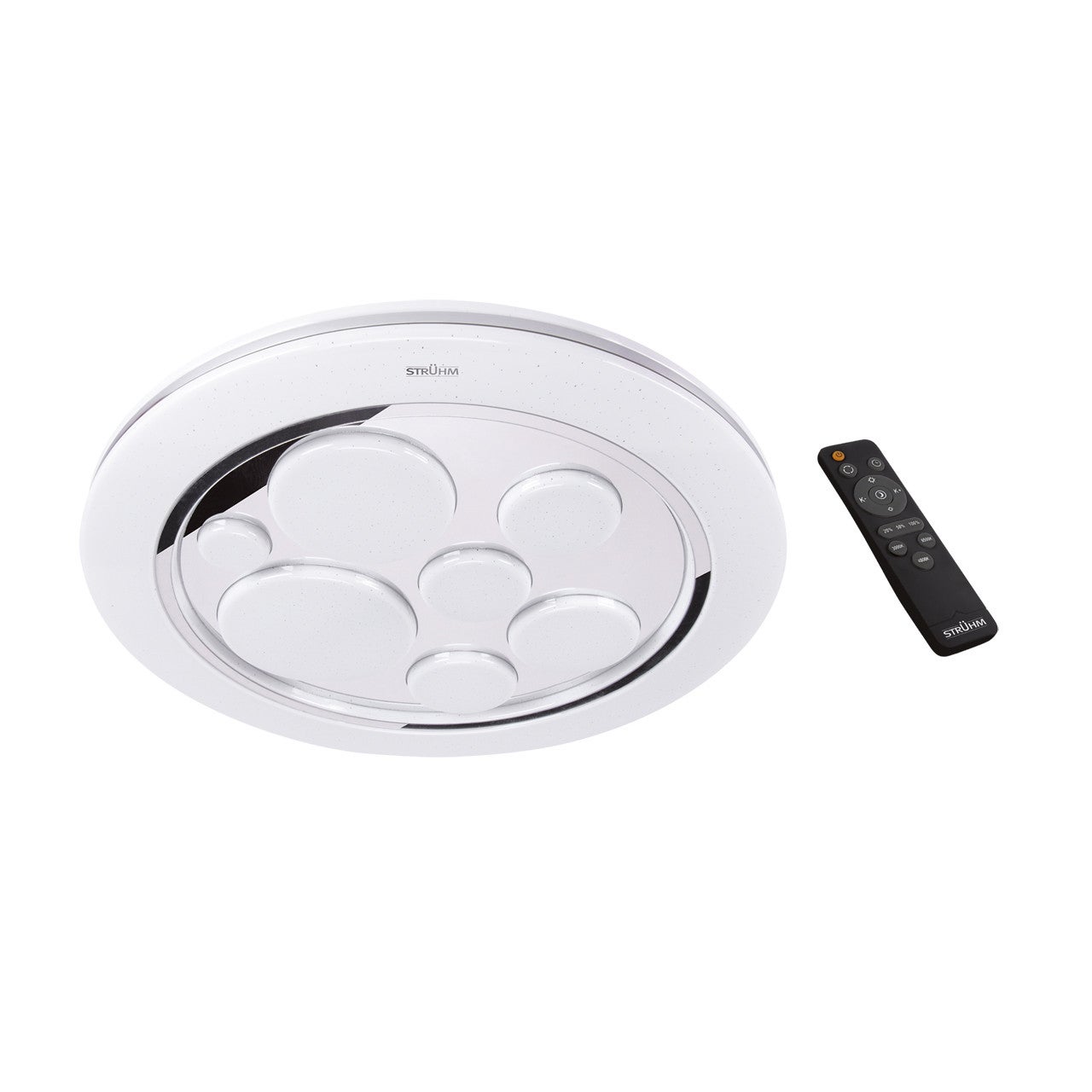Plafon Drops okrągły biały LED 48W 3000K-6500K 2860lm z pilotem wym: 5,8 x 49 cm IP44 tworzywo sztuczne Struhm