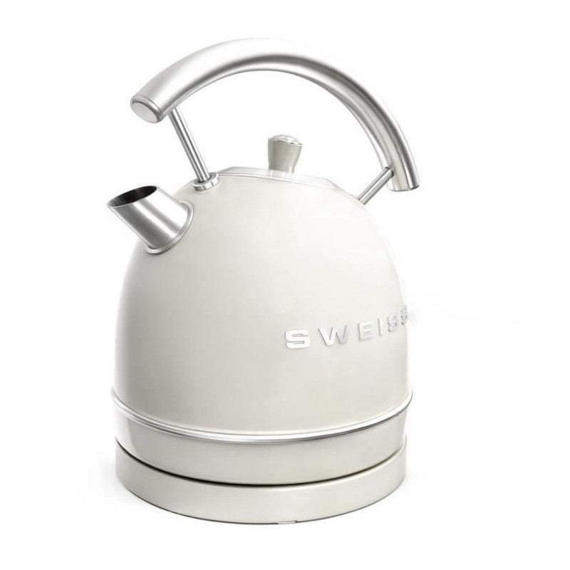 Bouilloire vintage - SWEISS - KTL8 - 2200 W - 1,8 L - Socle 360° - Beige - 2