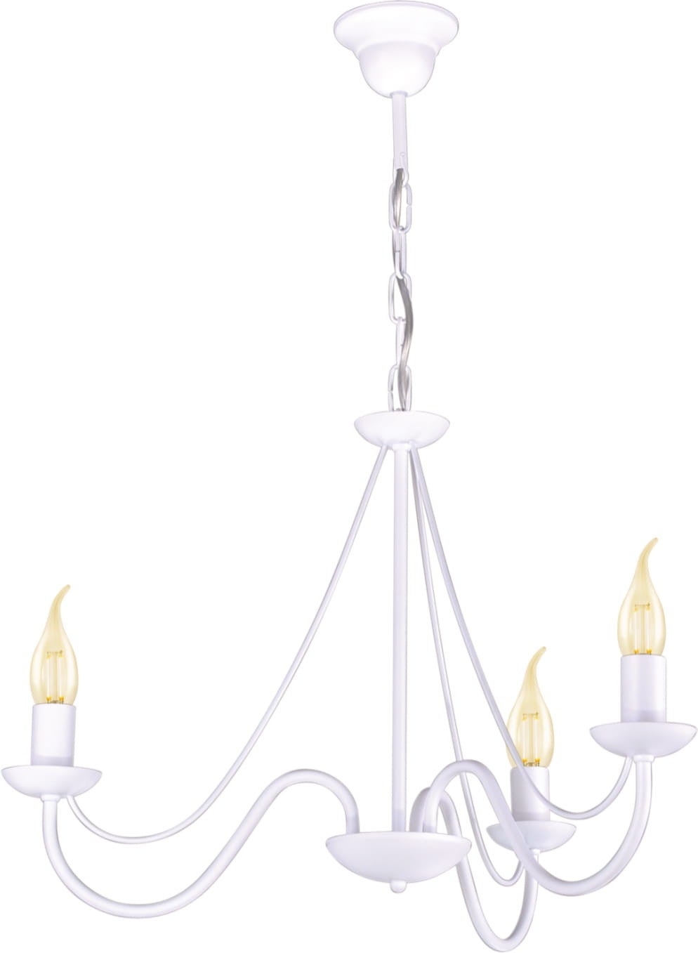 Lampa wisząca Bartez biała 3xE14x60W wym: 75 x 54 x 54 cm metal Kaja