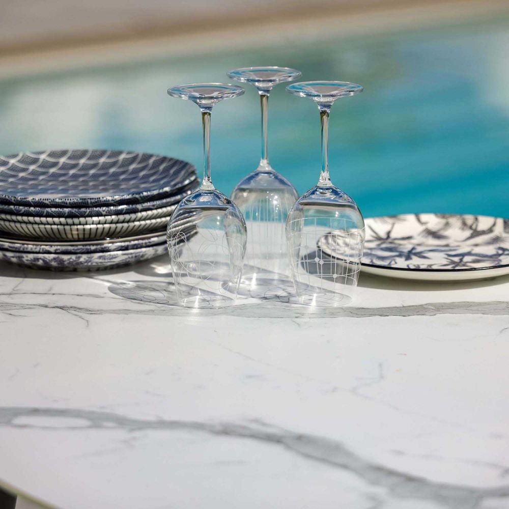 Table de jardin 6 personnes ovale Formentera JARDILINE 180 cm - 5