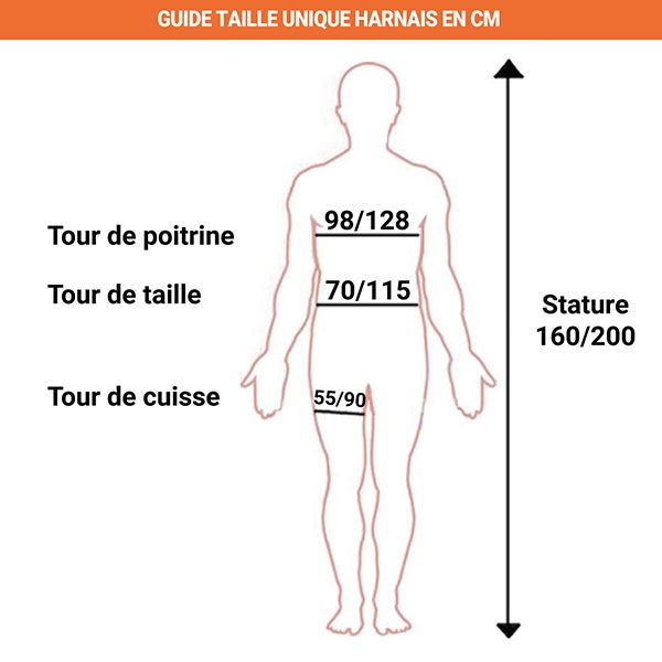 Harnais antichute - 2 points d'accrochage - Taille Unique - FA1010400 - 3