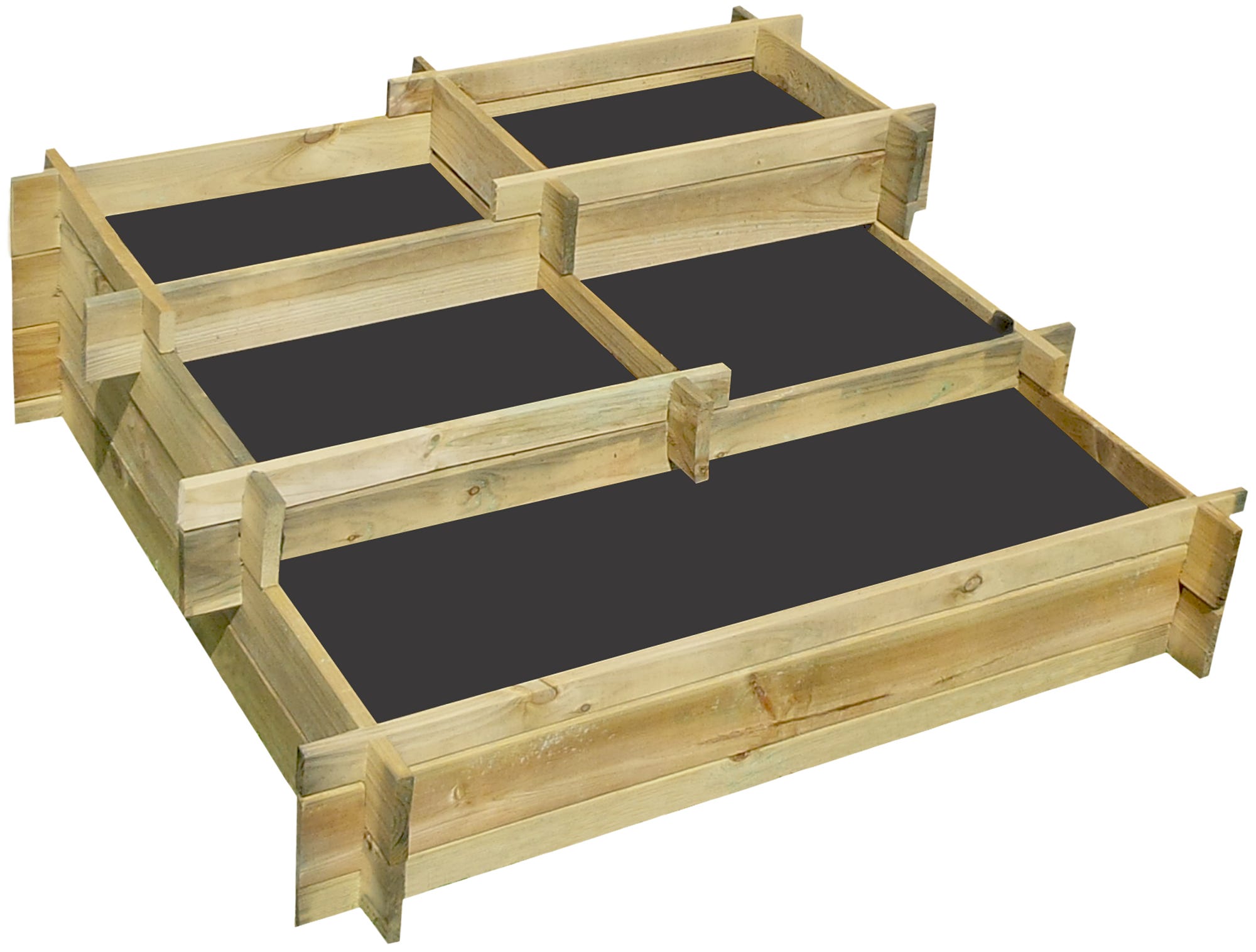 Ogród na ziemi drewniany Kwadratowy ogród Angelic CERLAND l.100 x H.36 cm