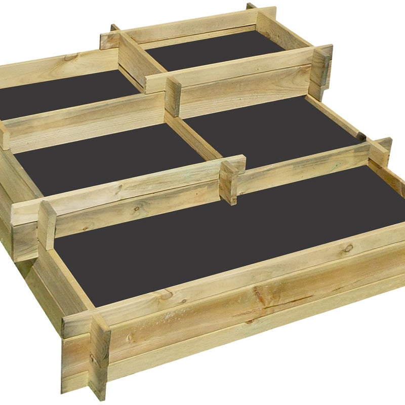 Ogród na ziemi drewniany Kwadratowy ogród Angelic CERLAND l.100 x H.36 cm