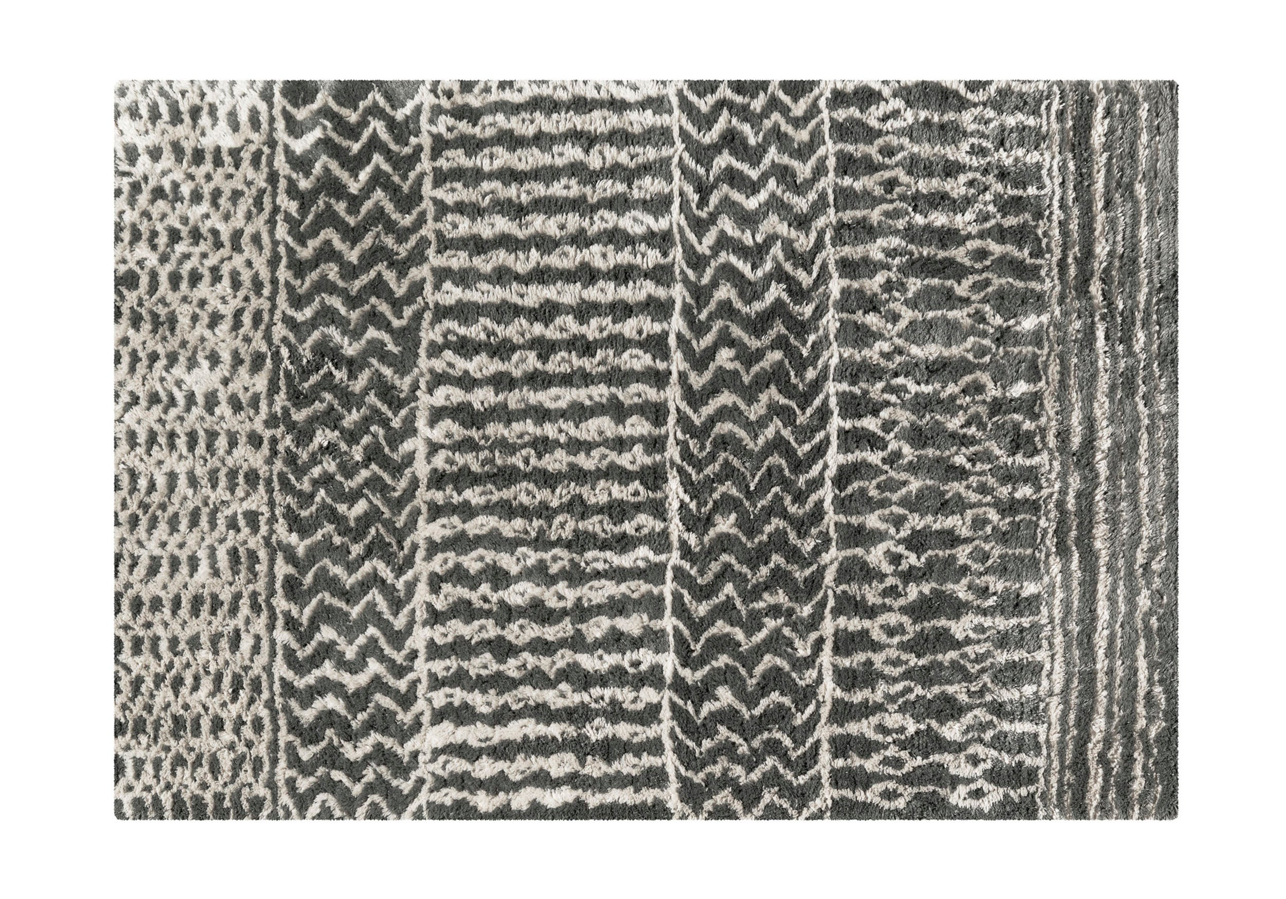 Dywan berberyjski Sahara 160x230 cm – Szaro-biały, ręcznie robiony