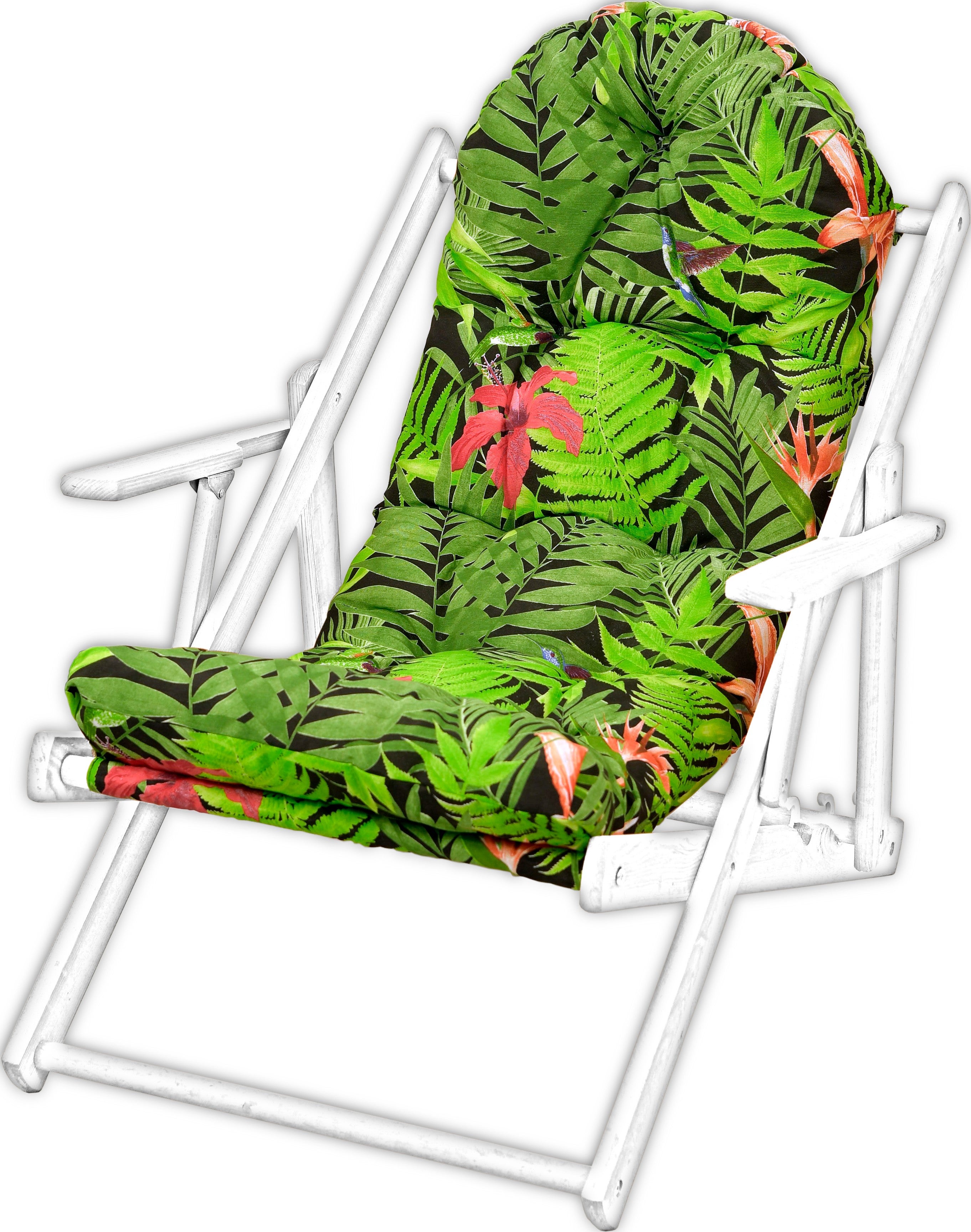 Poduszka na leżak drewniany AMPO zielony czarny czerwony 1 szt.