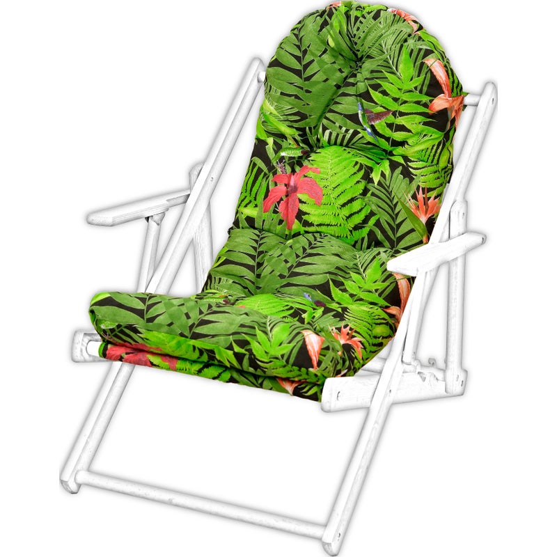 Poduszka na leżak drewniany AMPO zielony czarny czerwony 1 szt.