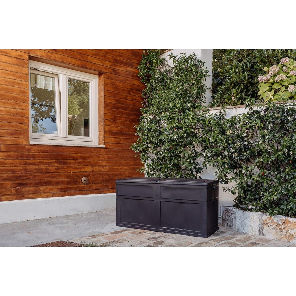 Coffre de Jardin en résine 320 Litres NOIR 119 X 46 X 60 cm Protection Anti UV TOOMAX - 3