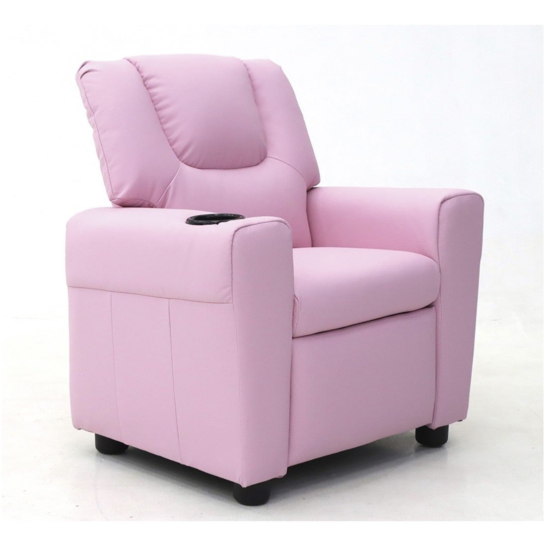 Mini sillón relax ITCHI reclinable manualmente material PU color rosa ...