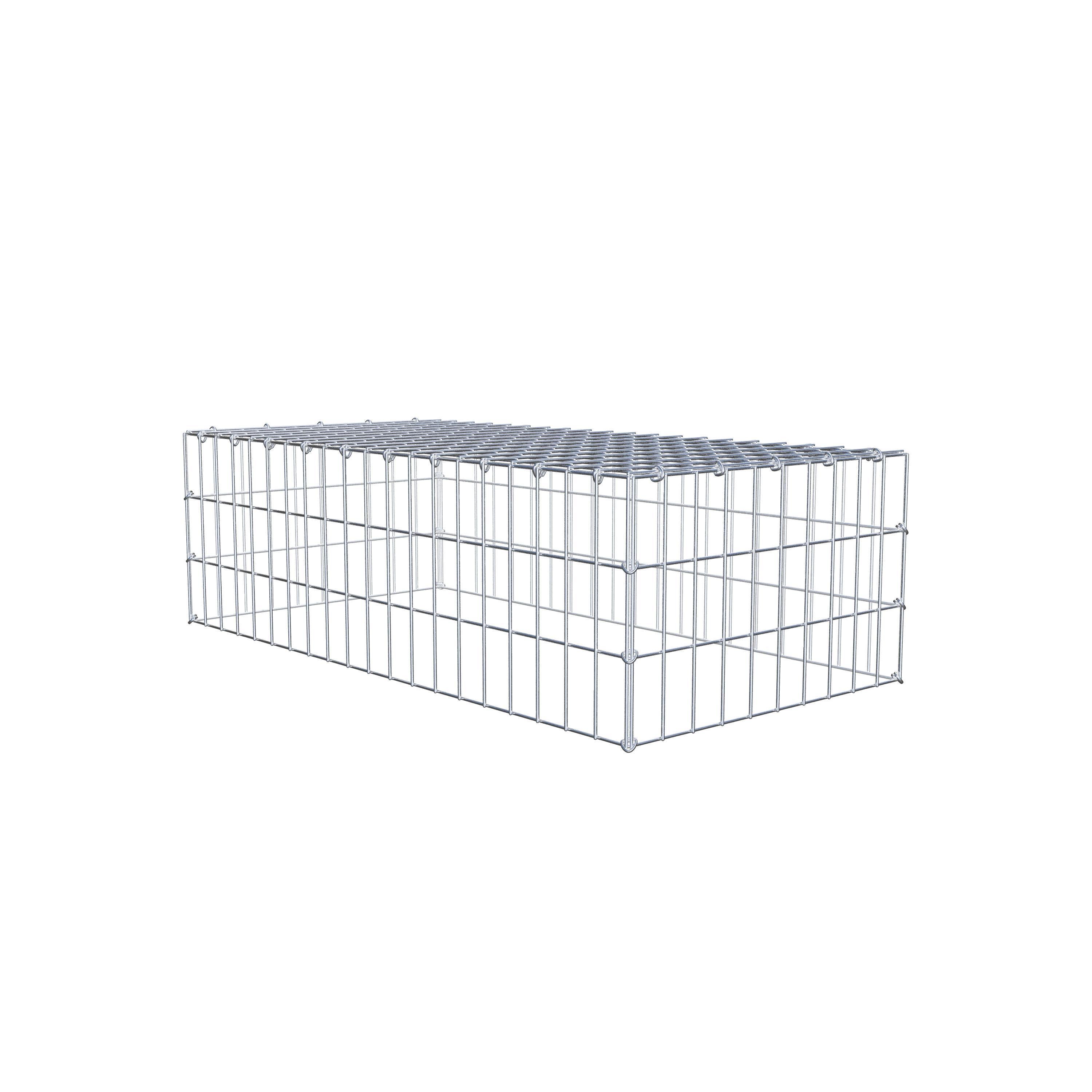 Gavión para apilar en acero galvanizado 100x30x50cm (LxAxP), malla 5 x 10cm, Anillo en C, sin rejilla inferior - 7